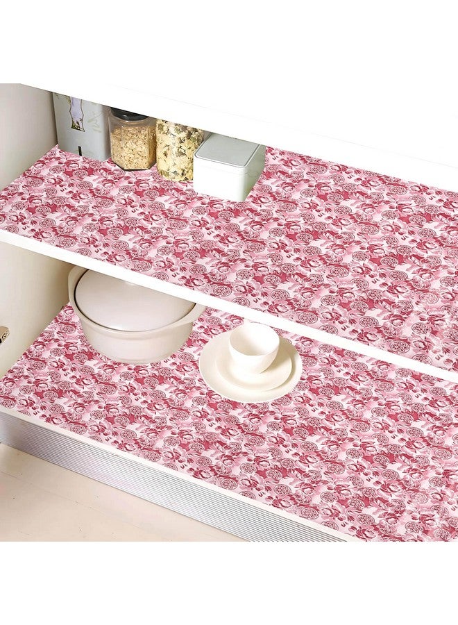 Kuber Industries Kitchen Drawer/Cabinet Shelf Mat|Flower Design with PVC Material|Adjustable Size 5 MTR Roll 5 Mtr Roll (Cream)-CTKTC040186, Polyvinyl Chloride - Image 1