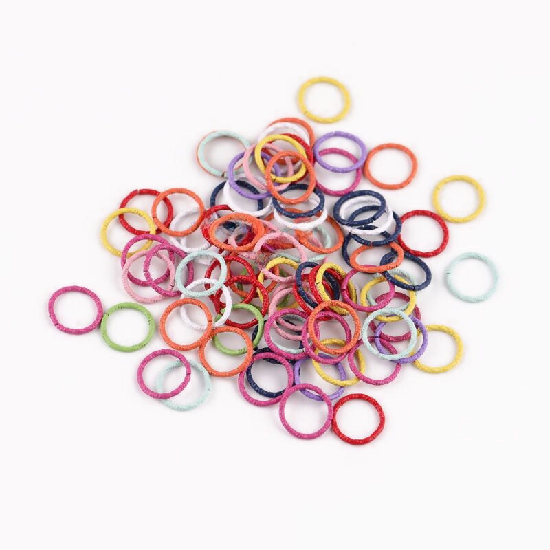 Colorful Painted Keychain Rings DIY Jewelry 12mm rings 20 