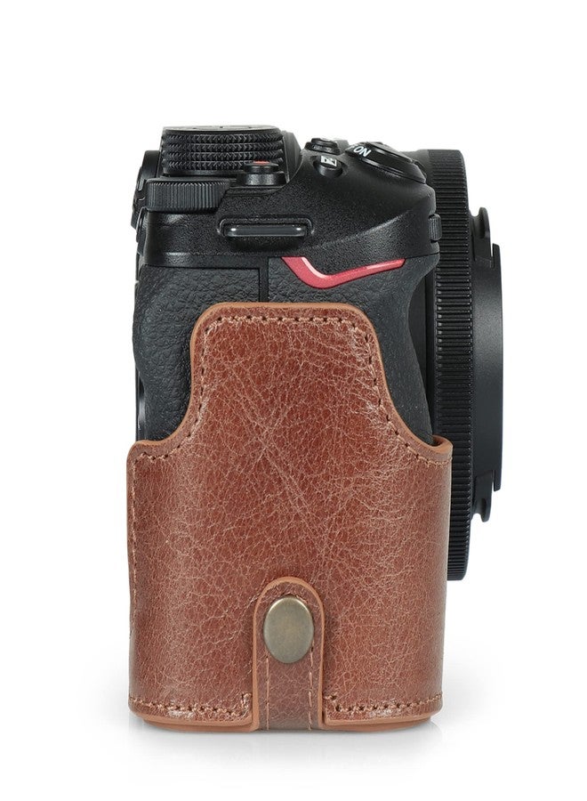 MegaGear Ever Ready Genuine Leather Half Camera Case Compatible with Nikon Z30 (Brown) - Image 4