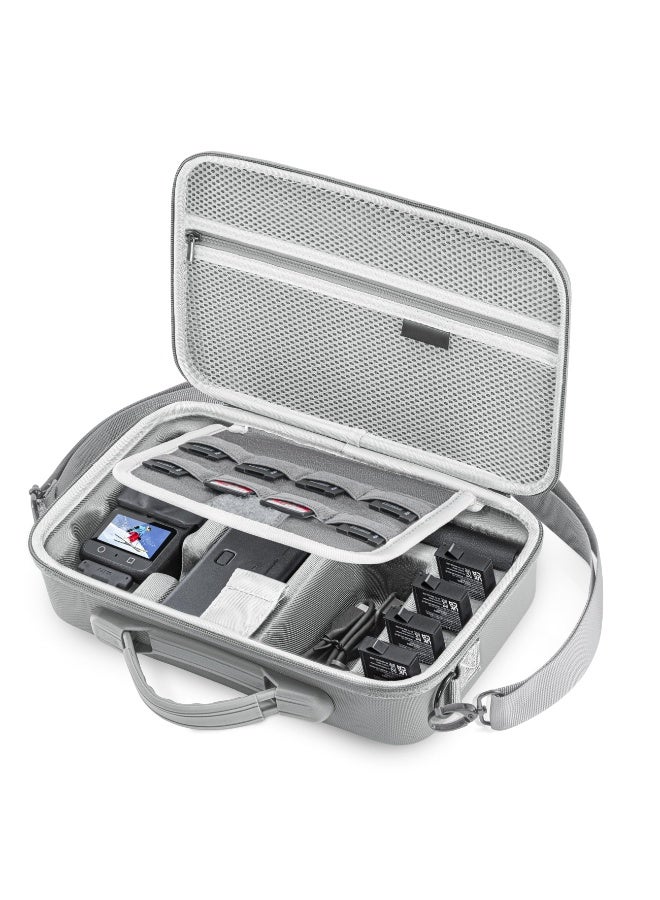 Waterproof Carrying Case for Osmo 360 Case Hard Shell Portable Leather PU Bag for DJI Osmo 360 Combo Accessories Travel Carrying Case with Shoulder Strap Handle (Large) - Image 1