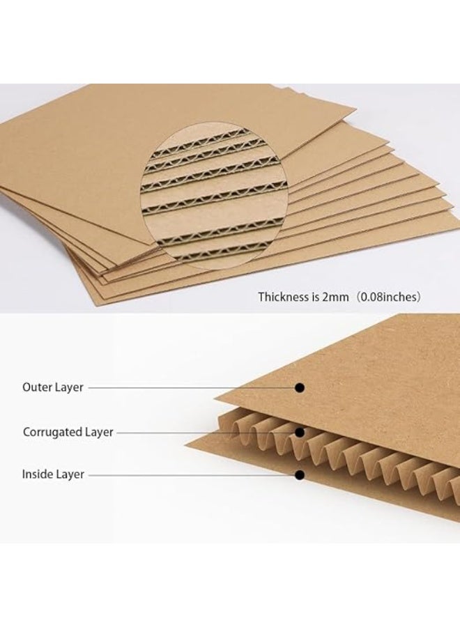 Houzi Corrugated Cardboard Roll, 130 cm Width, 8 kg, Brown, 2mm Thick for Packing & Shipping - Image 2