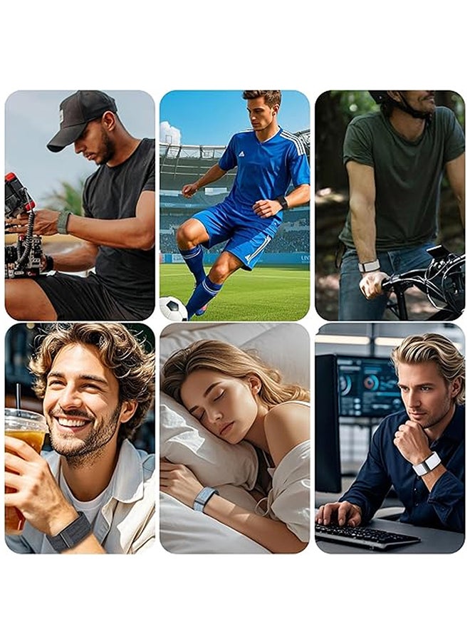 O Ozone - Nylon Sport Loop Wristband Compatible with Whoop Bands 4.0 for Men Women with Bumper Case, Soft Adjustable Breathable Replacement Nylon Straps- Beige - Image 1