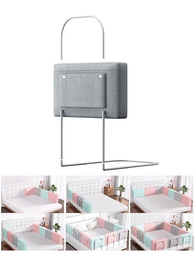 JCB CHIC درابزين سرير قابل للتعديل ومصدات أمان لكبار السن والبالغين والأطفال الصغار - واقي سرير آمن للمقاسات كينج وكوين وتوين وفول - مساعد بجانب السرير وقضبان إمساك ودعم حاجز للأطفال وكبار السن (قطعة واحدة)  - Image 1