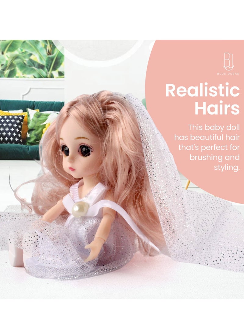 BLUE OCEAN Baby Doll in White Princess Dress  - Image 2