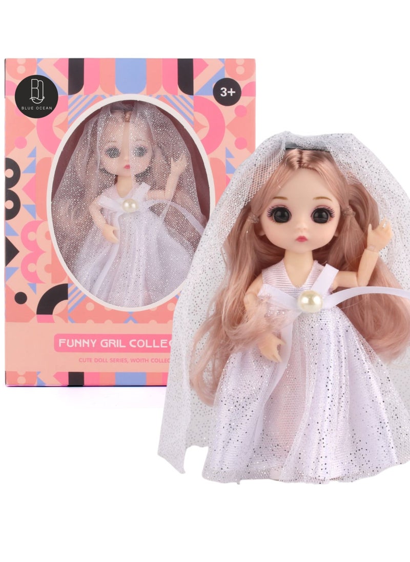 BLUE OCEAN Baby Doll in White Princess Dress  - Image 1