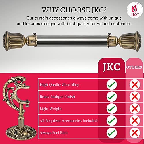 JKC Zinc Alloy Royal Antique Curtain Brackets and Holders, Curtain Holders for Wall, Curtain Brackets, Curtain Holder, Curtain Rod Holder - Brackets 8 Holders 8 - Image 4