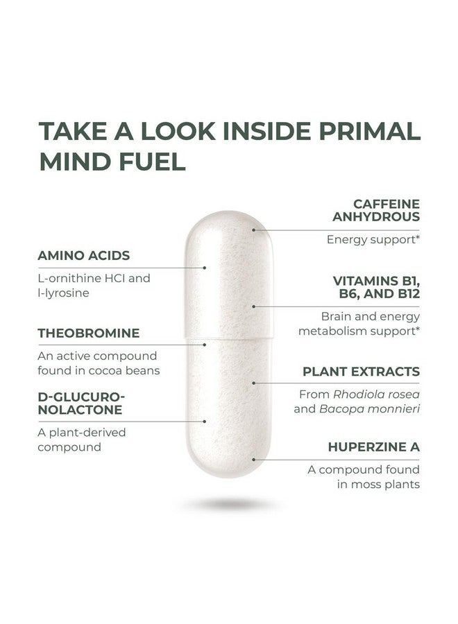 Primal Harvest 2 Pack, Primal Mind Fuel Brain Booster for Focus, Energy, Clarity, Memory Brain Health 30 Capsules Nootropics Brain Support Supplement for Men and Women - Image 4