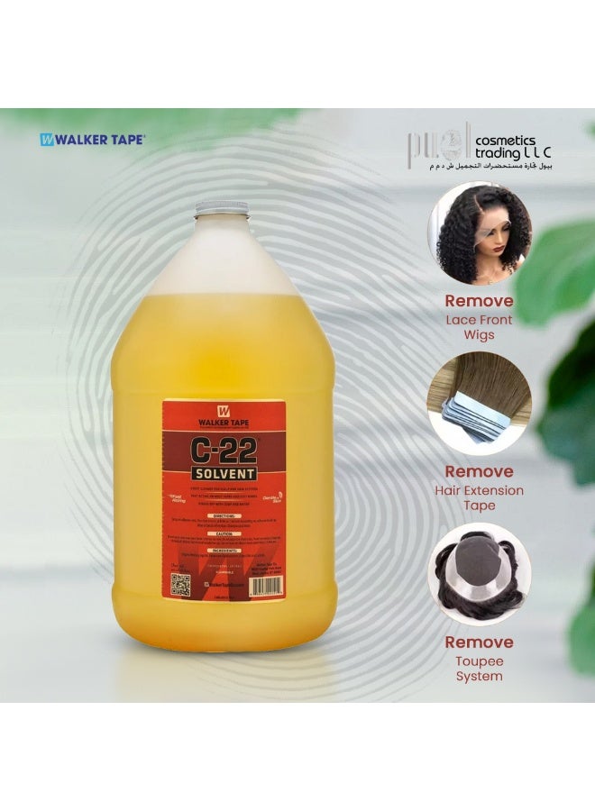 Walker Tape® C-22 Solvent – 3.79 ltr Gallon – Fast-Acting Adhesive Remover for Hair Systems – Oil-Based, Skin-Safe, Citrus Scent – Lace Wig & Toupee Tape Remover - Image 5