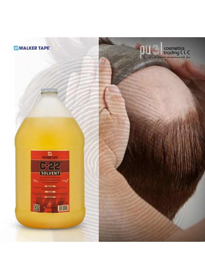 Walker Tape® C-22 Solvent – 3.79 ltr Gallon – Fast-Acting Adhesive Remover for Hair Systems – Oil-Based, Skin-Safe, Citrus Scent – Lace Wig & Toupee Tape Remover - Image 3