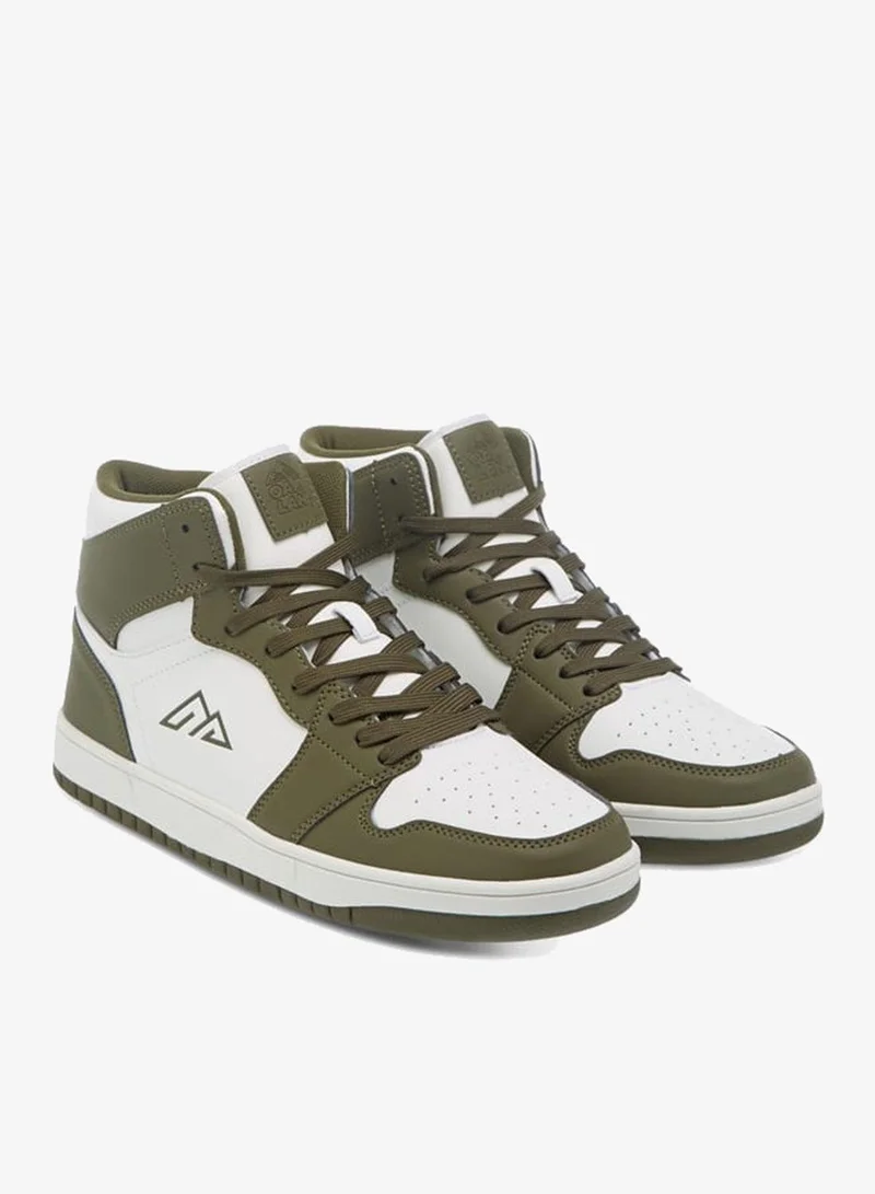 شو اكسبرس سنيكرز رجالي هاي توب بألوان متداخلة وإغلاق برباط