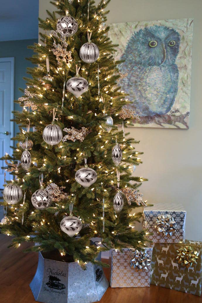 Briful 8pcs 4 "" عيد الميلاد الحلي الحلي شاتيربيان بني عيد الميلاد ديكورات الأشجار عيد الميلاد كرات الشجرة الهالوين د؟ - Image 5