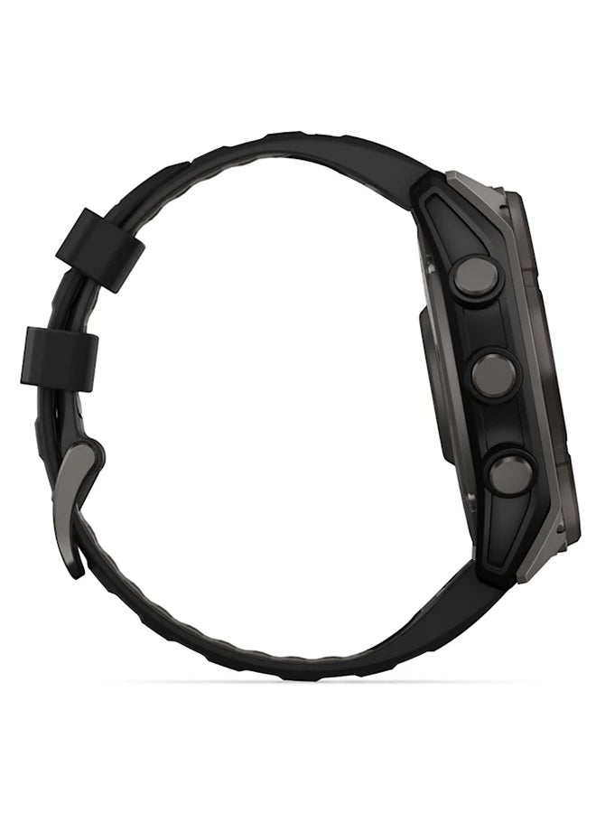 GARMIN Fenix 8 - 51MM - Up To 48 Days Battery Life with Solar Charging - 1.4"inch Sunlight-Visible, Transflective Memory-In-Pixel (Mip), Scratch Resistant, Power Sapphire™, Heart Rate Monitor, All Day Stress Monitor, Offline Voice Command, Calling Features, Super Bright LED Flashlight, iOS and Android Compatible Carbon Gray - Image 5