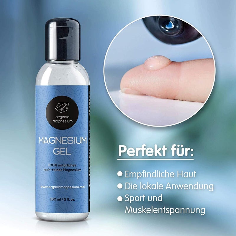 Organic Magnesium Gel - 150ml | 100% Natural & Pure Zechstein Magnesium Chloride | Perfect for Sports & Muscle Relaxation | Liquid Mg Gel - Image 3
