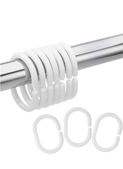Lavish Adjustable No Drill Tension Rod Curtain Shower Rod With 12 Hooks Size- 110-220 CM  - Image 4