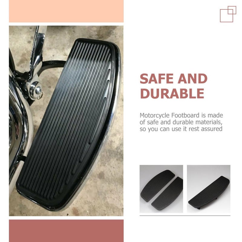 Universal Motorcycle Foot Pegs Rubber Pads Extended Front Footrest Inserts 1 Pair Black - Image 4