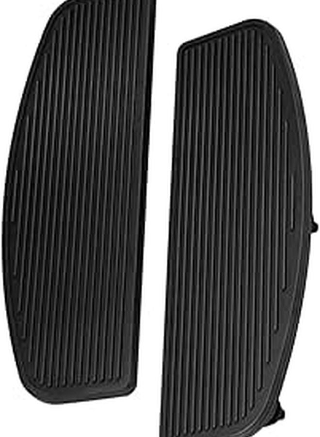 Universal Motorcycle Foot Pegs Rubber Pads Extended Front Footrest Inserts 1 Pair Black - Image 1