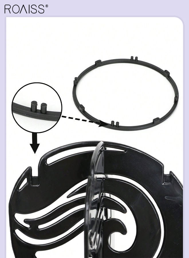 roaiss 2 Pieces Wig Stand Hairstyle Display Stand, Plastic Portable Travel Wig Stand with Removable Wig Head for Storing Wigs, Wig Caps and Hair Accessories at Home and Hair Salon - Image 4
