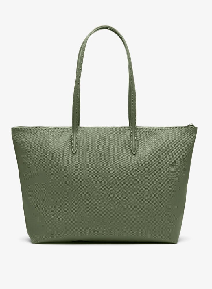 LACOSTE Lacoste Women's L12.12 Concept Fashion Versatile Large Capacity Large Size Zipper Handheld Shoulder Bag Tote Bag Large Green 45cm * 30cm * 12cm  - Image 4