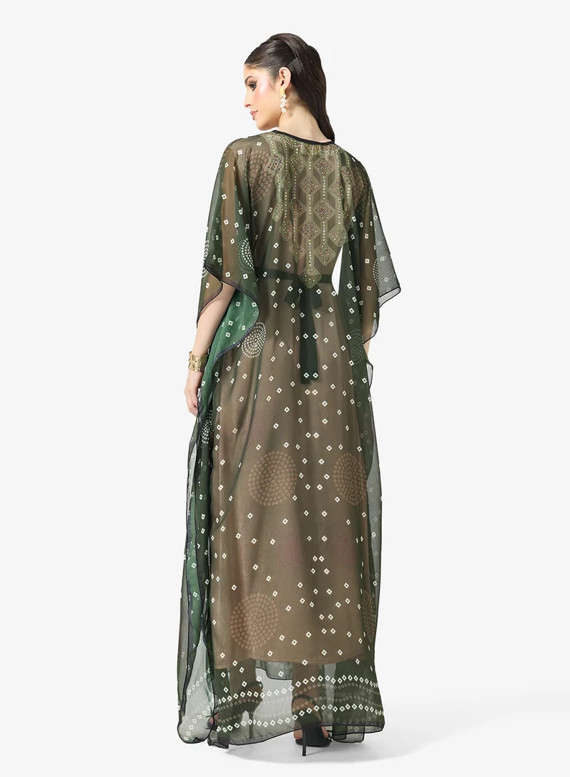 ارابيان كلوزيت Modern Bandhani Print Kaftan