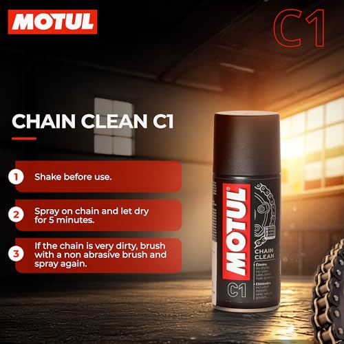 Motul Combo of C2 Chain Lube (400 ml) and C1 Chain Clean for All Bikes (400 ml) (LBCH014) - Image 2