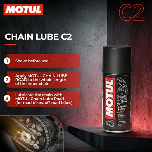 Motul Combo of C2 Chain Lube (400 ml) and C1 Chain Clean for All Bikes (400 ml) (LBCH014) - Image 3