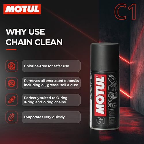 Motul Combo of C2 Chain Lube (400 ml) and C1 Chain Clean for All Bikes (400 ml) (LBCH014) - Image 4