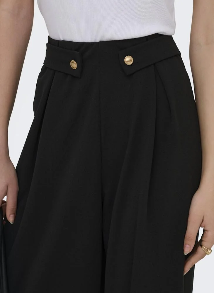 ONLY  ONLSANIA BUTTON WIDE PANT CC JRS for Women | Best Price UAE