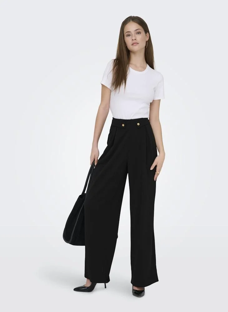 ONLY  ONLSANIA BUTTON WIDE PANT CC JRS for Women | Best Price UAE
