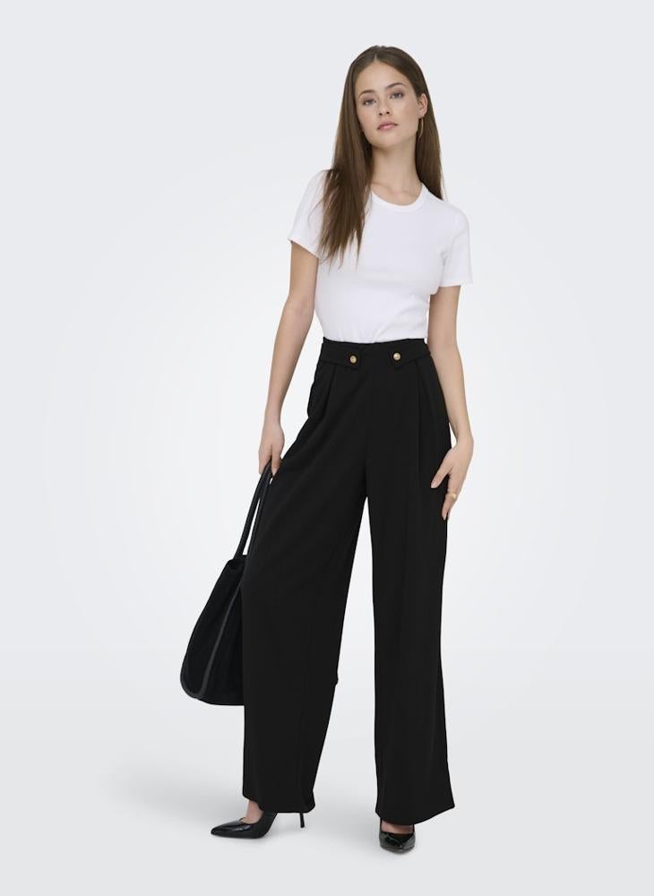 ONLY ONLSANIA BUTTON WIDE PANT CC JRS - Image 4