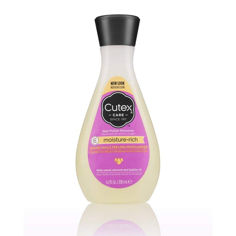 Cutex Moisture-Rich Nail Polish Remover with Sweet Almond and Jojoba Oil, 6.7 fl. oz. - Image 1