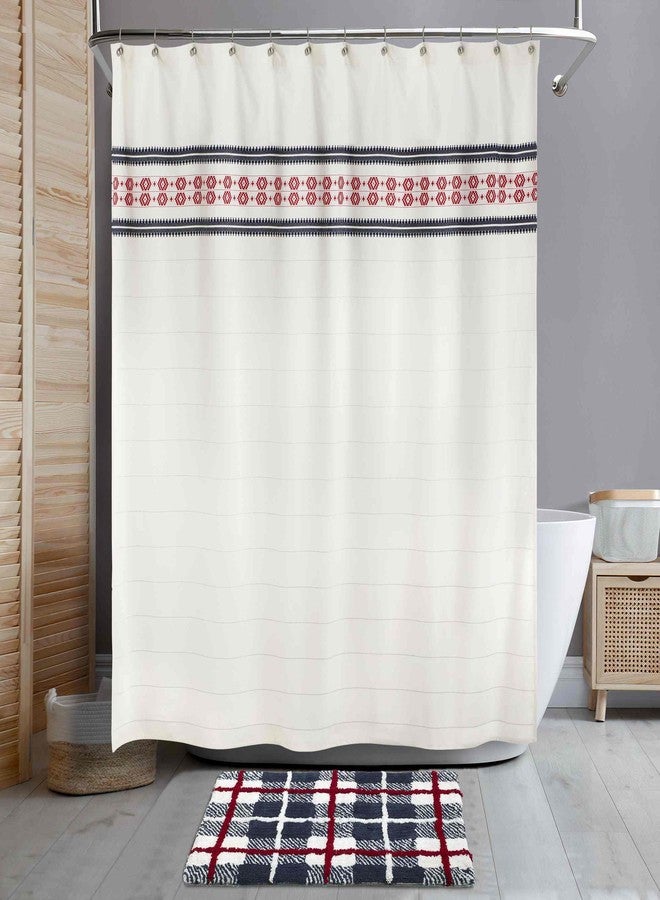 Izod - Shower Curtain, Durable Polyester Bathroom Essentials, Holiday Home Decor, Dorm Room Essentials (Aspen Collection, 72") - Image 3