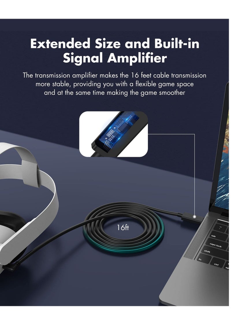 KASTWAVE [16ft/5M] Design Link Cable Compatible with Quest 2/Quest 1 - Image 4