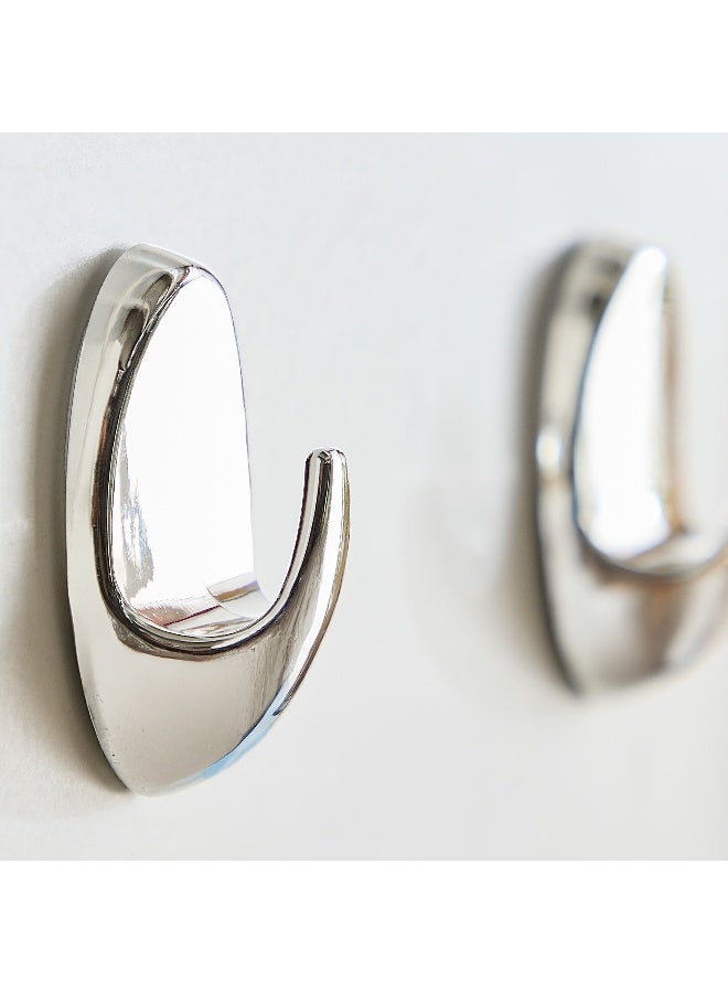 Home Box Chrome Finish Decorative Hooks - Set of 2 - Image 2