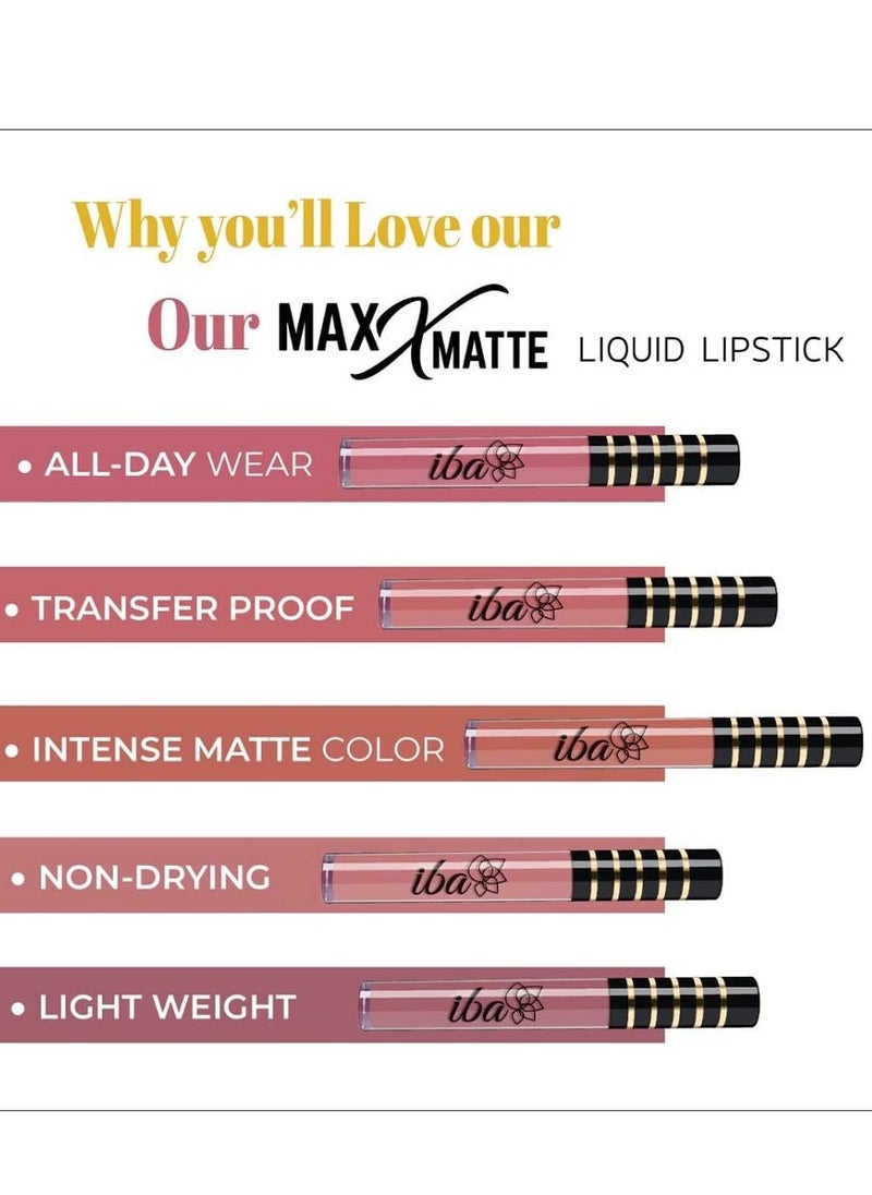 Iba Iba Maxx Matte Liquid Lipstick Shade Nude Twist 2.6ml  - Image 4