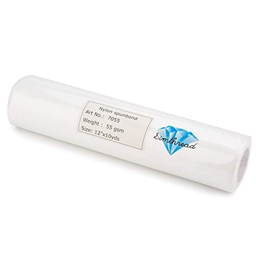 Simthread Iron on Fusible No Show Mesh Cut Away Stabilizer Backing for Embroidery and Sewing - Weight 1.9 Ounces 12" x 10 Yards/Roll - Image 1