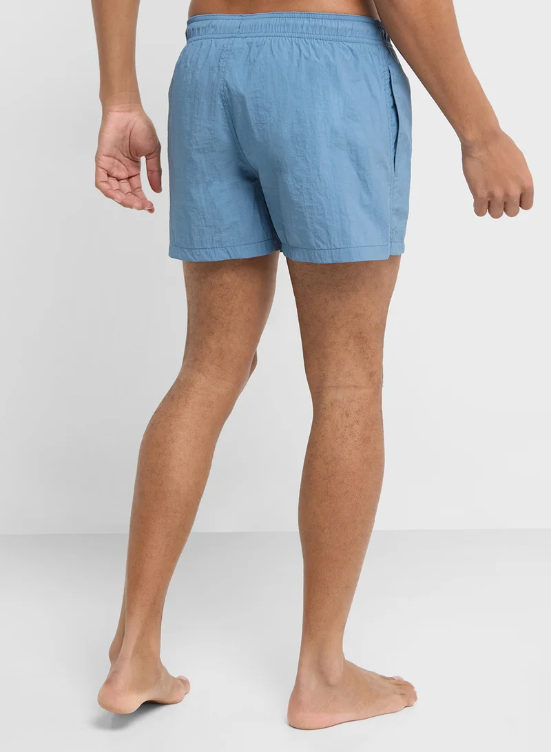 امبوريو ارماني Beachwear Logo  Drawstring Shorts