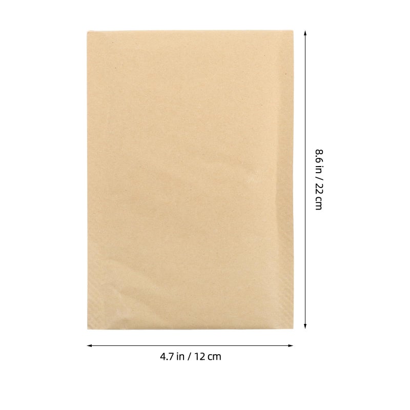 Double Layer Self Seal Bubble Mailers 12x22cm 50 Pcs Kraft Padded Envelopes Shockproof Shipping Bags - Image 3