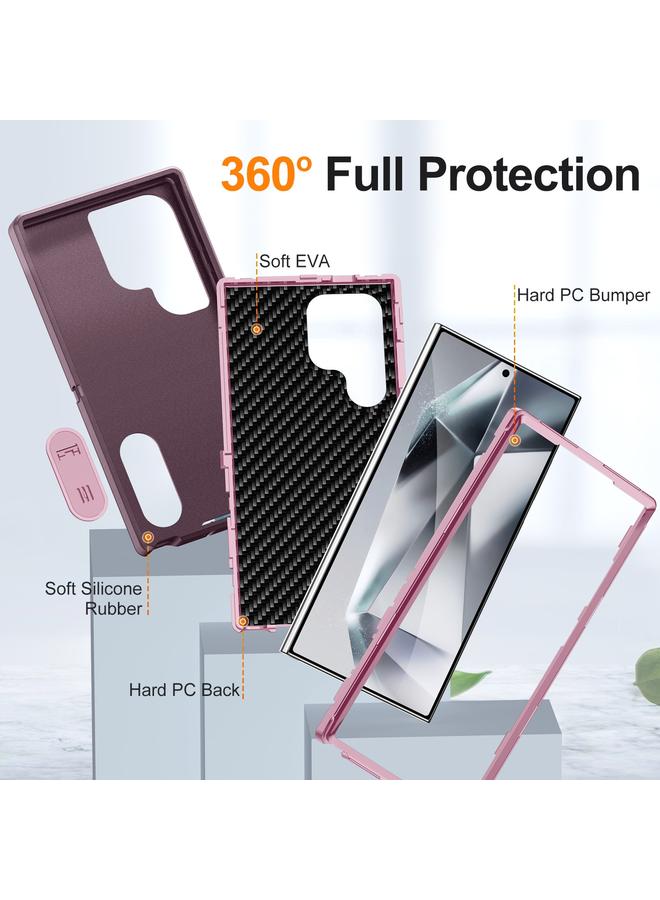S-TOP Case For Samsung Galaxy S24 Ultra 5G Defender Gen2 Rugged PC + Silicone Phone Case with Holder - Image 4