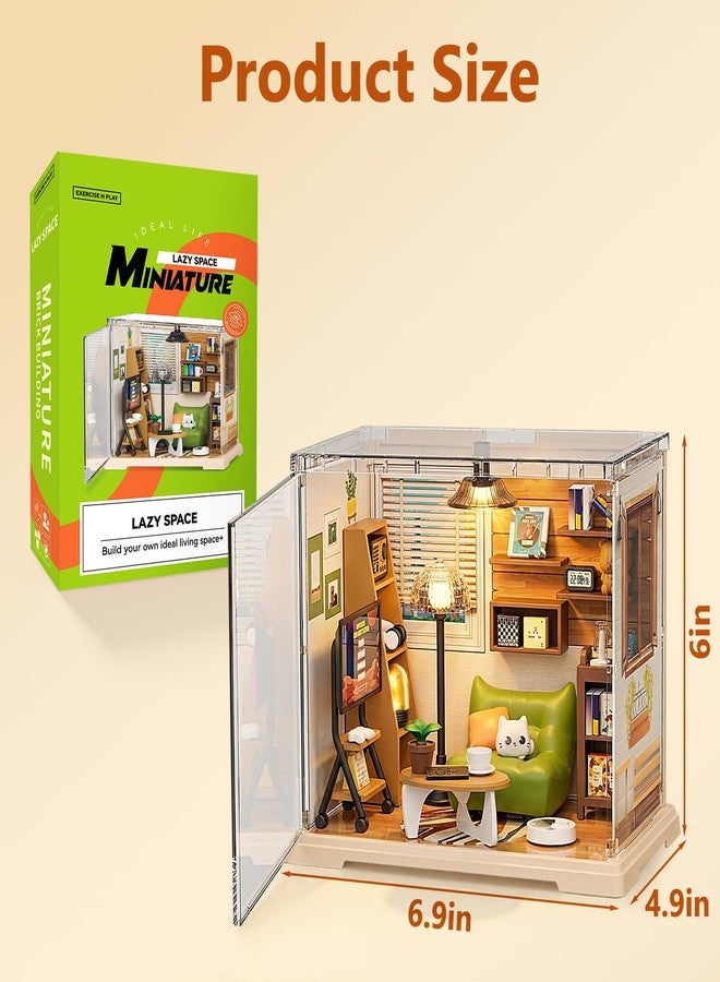 بوسوها مجموعة بناء منزل ريفي مصغر من BUSOHA - منزل صغير مزود بإضاءة LED وغطاء واقٍ من الغبار، منزل صغير مع أثاث للبالغين، مجموعة بناء نموذج بيت الدمى، هدية حرفية صغيرة للنساء والمراهقات - Image 2