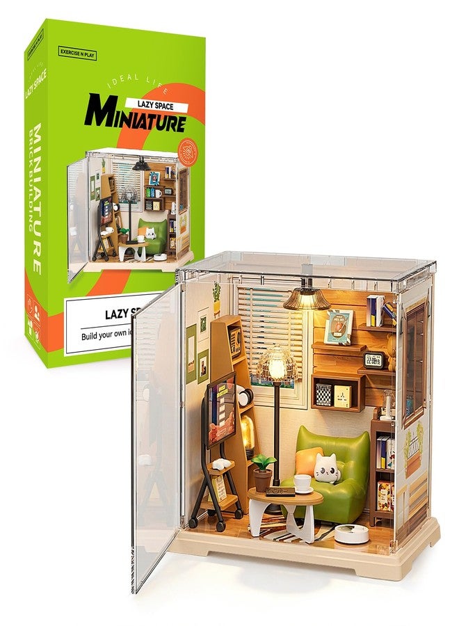 بوسوها مجموعة بناء منزل ريفي مصغر من BUSOHA - منزل صغير مزود بإضاءة LED وغطاء واقٍ من الغبار، منزل صغير مع أثاث للبالغين، مجموعة بناء نموذج بيت الدمى، هدية حرفية صغيرة للنساء والمراهقات - Image 1