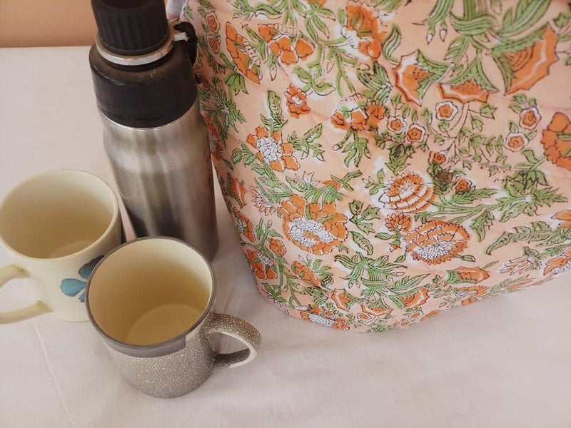 Malan Bai Mandala Tea Cozy Cover malati Hand Block Winter Tea Cozy Cotton Tea Kettle Warmer Pot Cover Hot Coffee Cover Handamde Kitchen Décor Brand: Malan Bai - Image 2