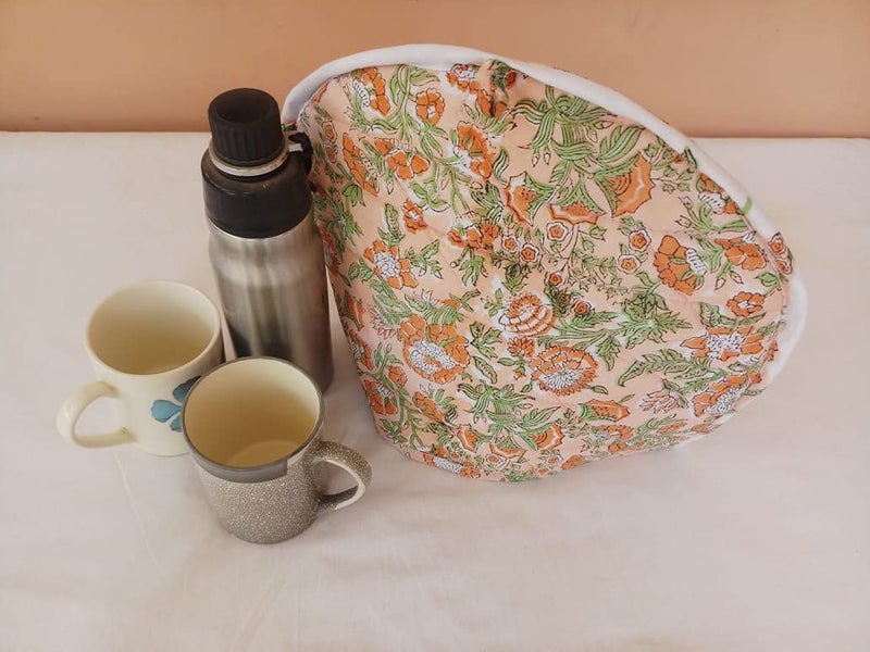 Malan Bai Mandala Tea Cozy Cover malati Hand Block Winter Tea Cozy Cotton Tea Kettle Warmer Pot Cover Hot Coffee Cover Handamde Kitchen Décor Brand: Malan Bai - Image 1