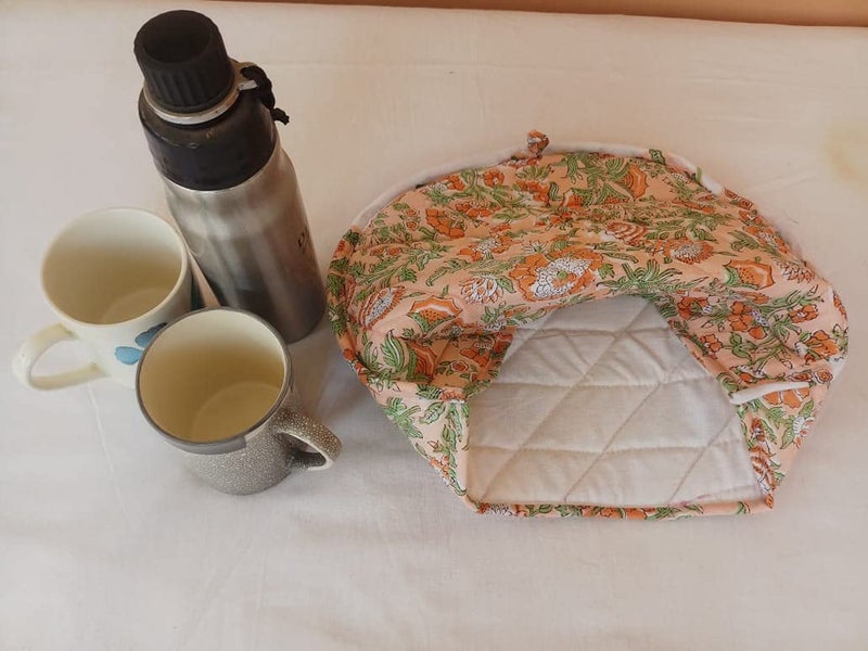 Malan Bai Mandala Tea Cozy Cover malati Hand Block Winter Tea Cozy Cotton Tea Kettle Warmer Pot Cover Hot Coffee Cover Handamde Kitchen Décor Brand: Malan Bai - Image 4