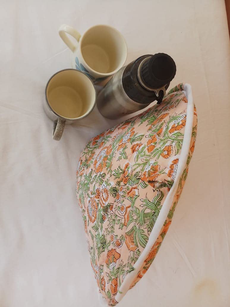 Malan Bai Mandala Tea Cozy Cover malati Hand Block Winter Tea Cozy Cotton Tea Kettle Warmer Pot Cover Hot Coffee Cover Handamde Kitchen Décor Brand: Malan Bai - Image 3
