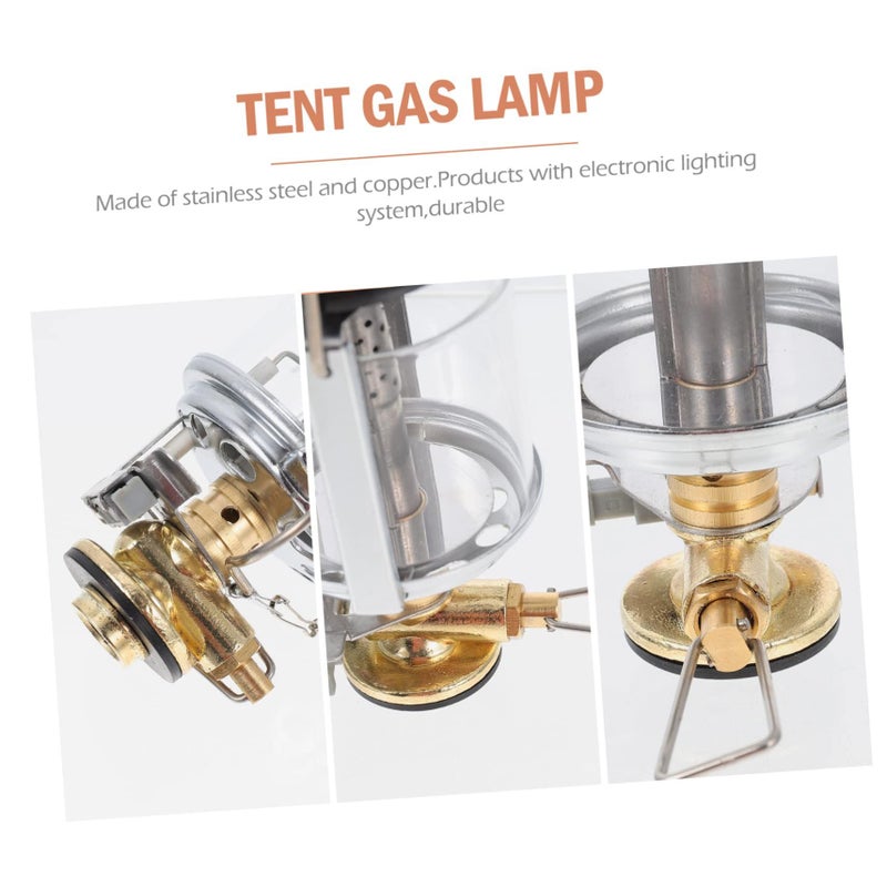 Compact 3 Piece Outdoor Gas Lantern Set for Camping Hiking Fishing and Emergency Use - Image 4