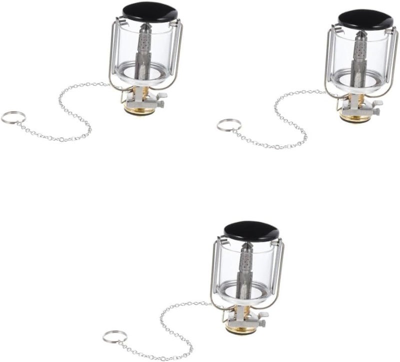 Compact 3 Piece Outdoor Gas Lantern Set for Camping Hiking Fishing and Emergency Use - Image 1
