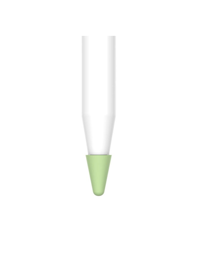 Apple Pen Tip Cover For Apple Pencil Pen Tip Silicone Protective Cover Stylus Non-slip Wear-resistant Pen Tip Shell-Color:Matcha Green-(one Nude, Bulk, No Opp Bag)-Applicable Model:apple Pencil1/2 Universal Pen Case - Image 1