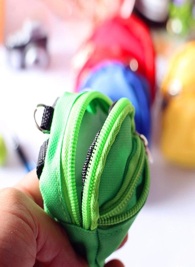 SquarezhenBo Mini Doll Zipper Backpack,Cute School Bag Model Dollhouse School Accessory for 1/6 Scale Dollhouse,Dolls Accessories Costume Ornament Photography Props,Keys Purse Dollhouse Accessories (Green) - Image 5
