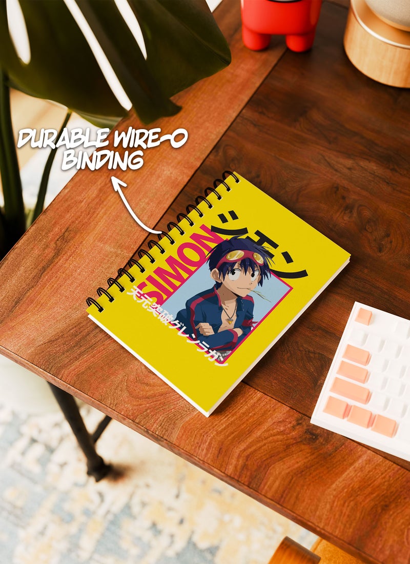 LOUD UNIVERSE Gurren Lagann Jar Gurren Lagann Lined Writing Journal Shimon Wirebound Spiral Notebook Simon Tengen Toppa Gurren Lagann -Anime Fan Gift - Image 3