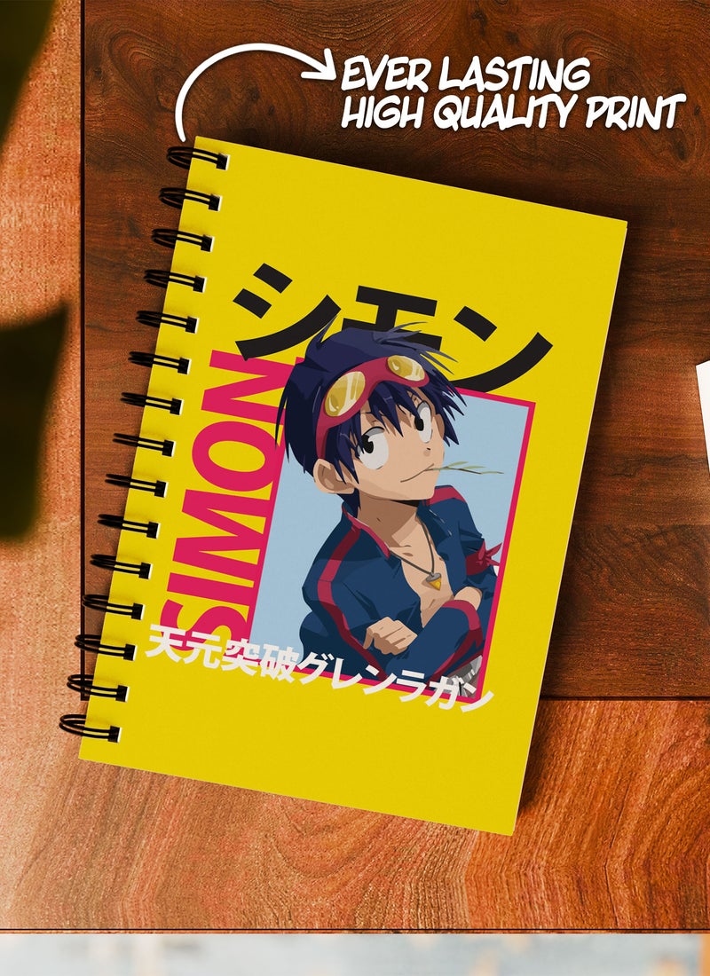 LOUD UNIVERSE Gurren Lagann Jar Gurren Lagann Lined Writing Journal Shimon Wirebound Spiral Notebook Simon Tengen Toppa Gurren Lagann -Anime Fan Gift - Image 2